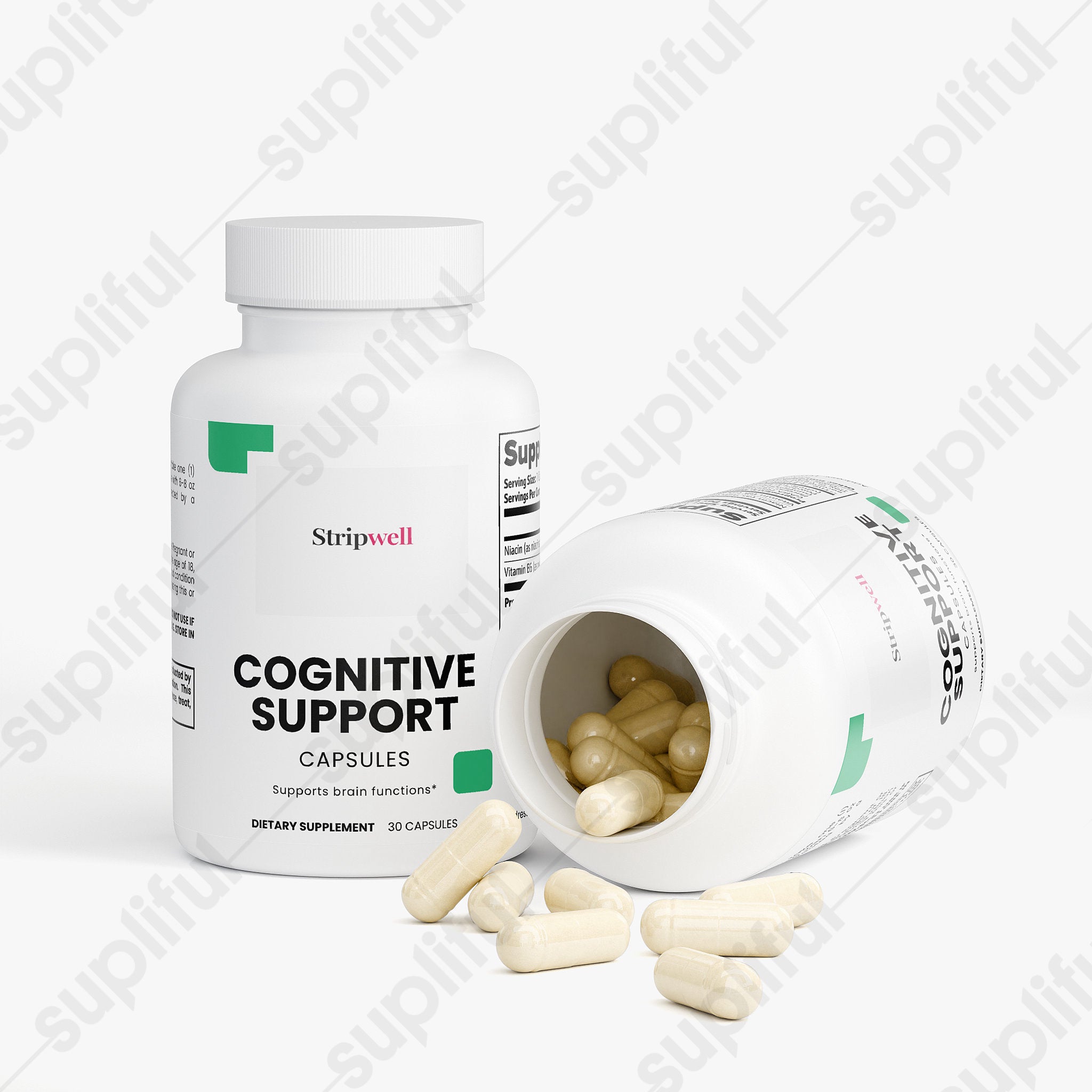 Cognitive Support - Niacin (as niacinamide), Vitamin B6 (as pyridoxine hydrochloride), GABA (Gamma-Aminobutyric Acid), L