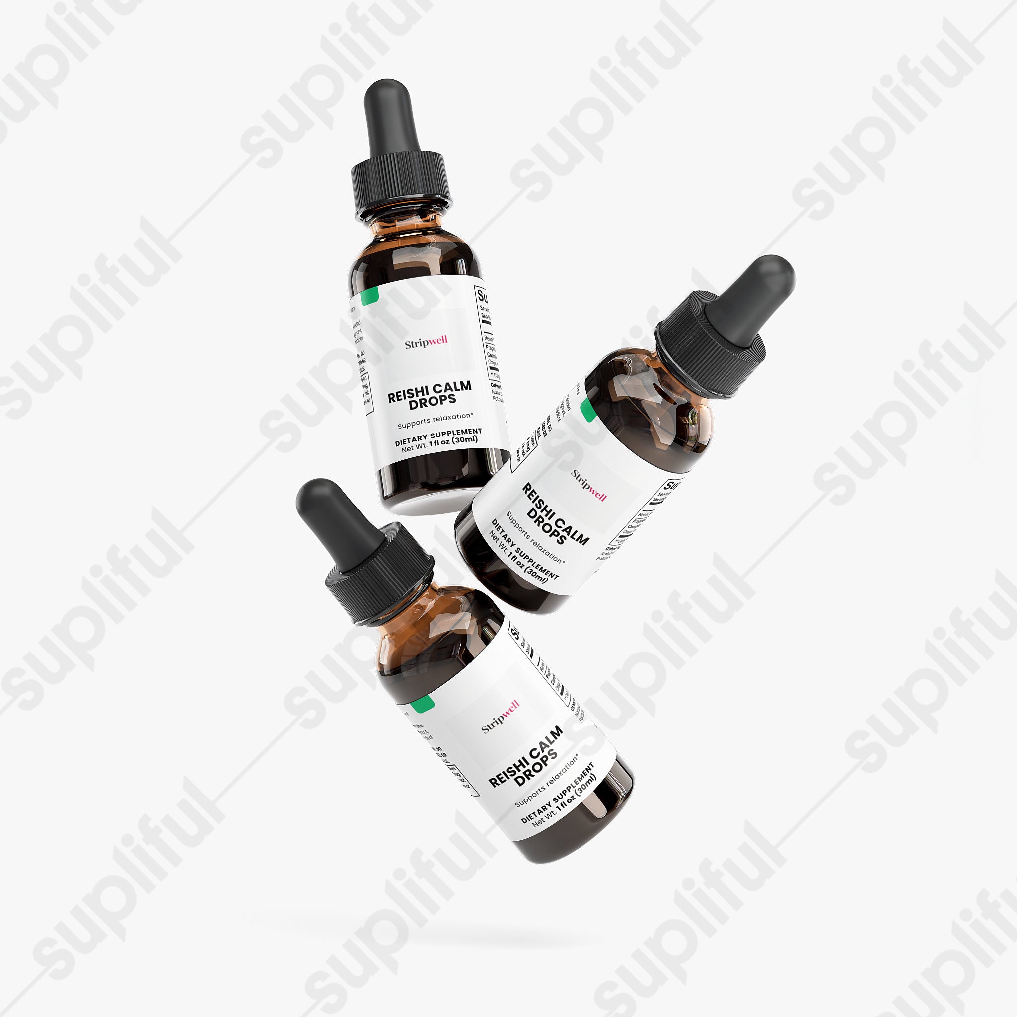 Reishi Calm Drops - Reishi Mushroom Extract, Proprietary Mushroom Immune Complex (Chaga, Reishi, Maitake) — StripsWell o