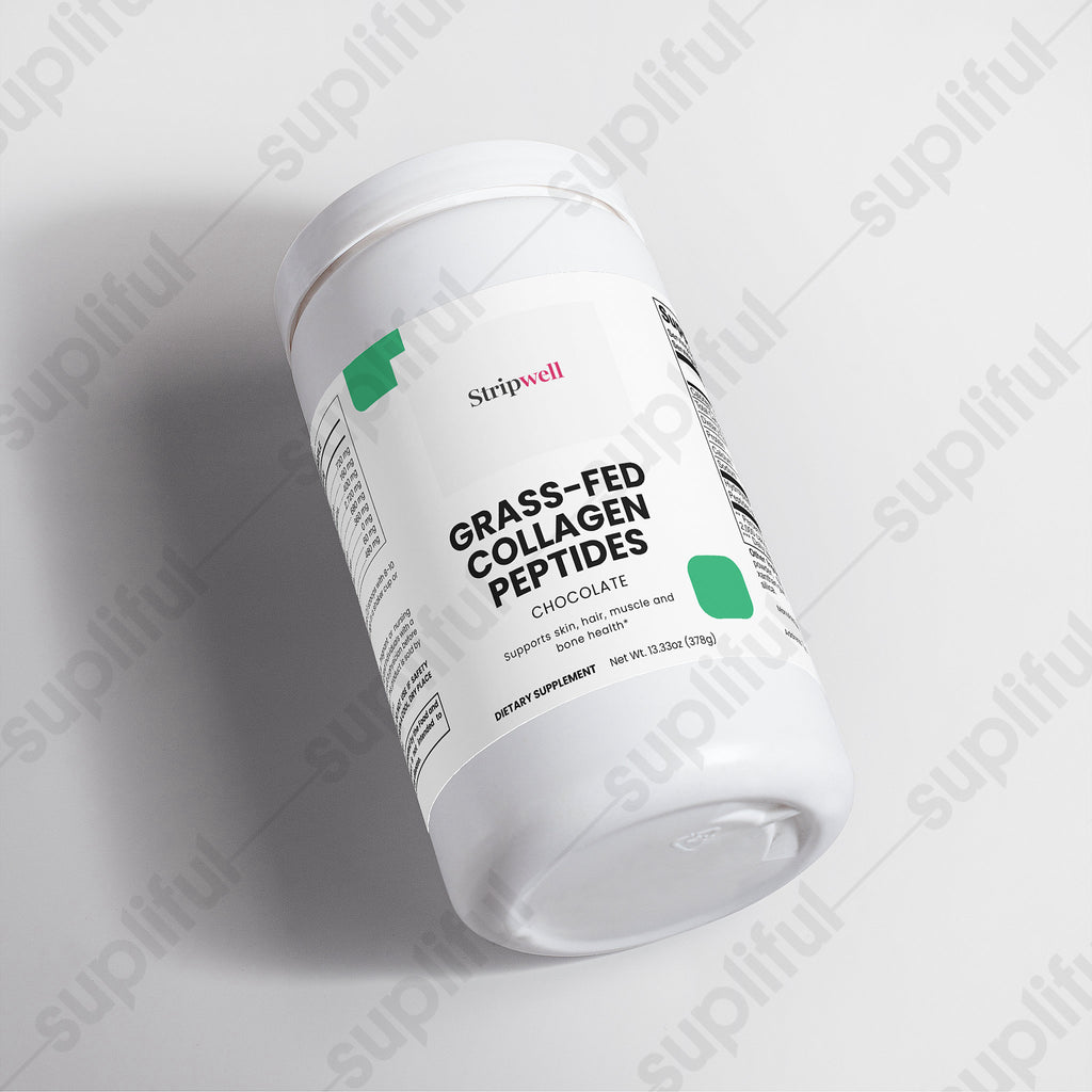 Grass-Fed Collagen Peptides Powder (Chocolate) — Oral Strips (view 2) | StripsWell