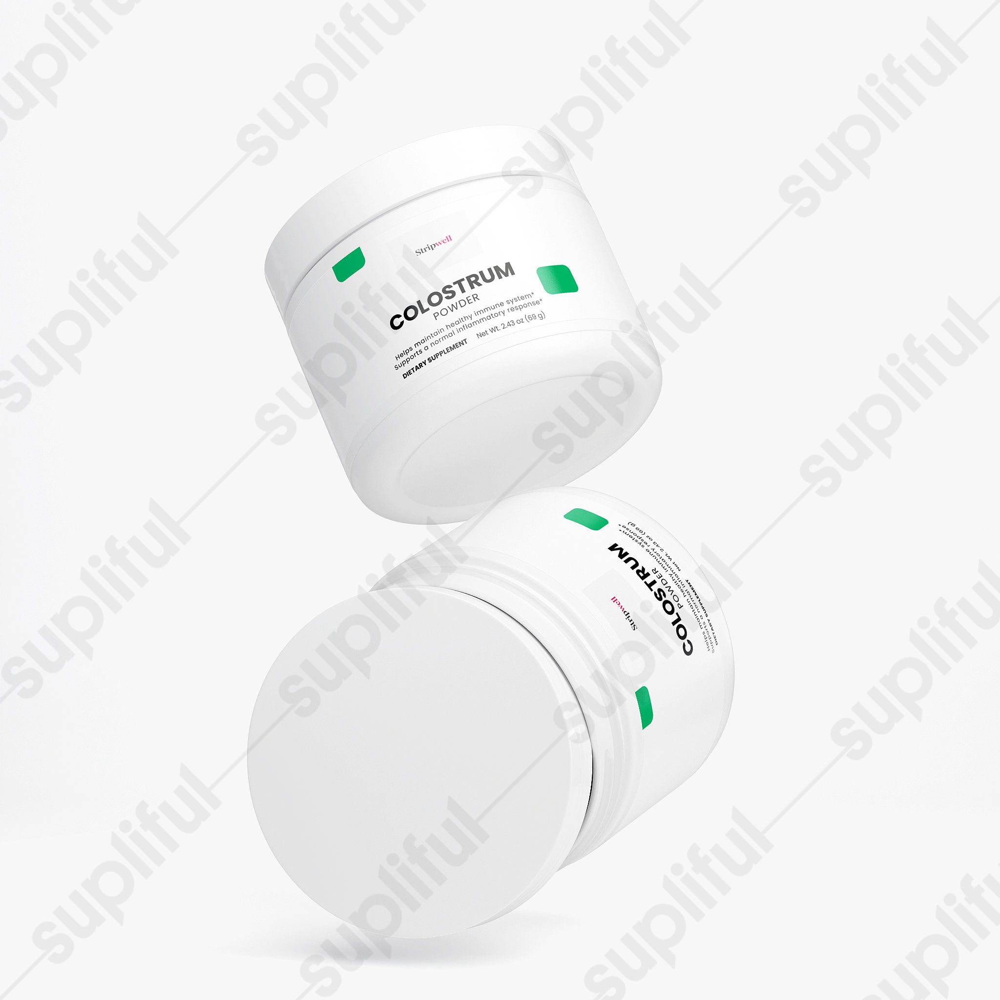 Colostrum Powder - Bovine Colostrum (25% Immunoglobulin G) 2300 mg, Immunoglobulins (IgG) 575 mg — StripsWell oral disso