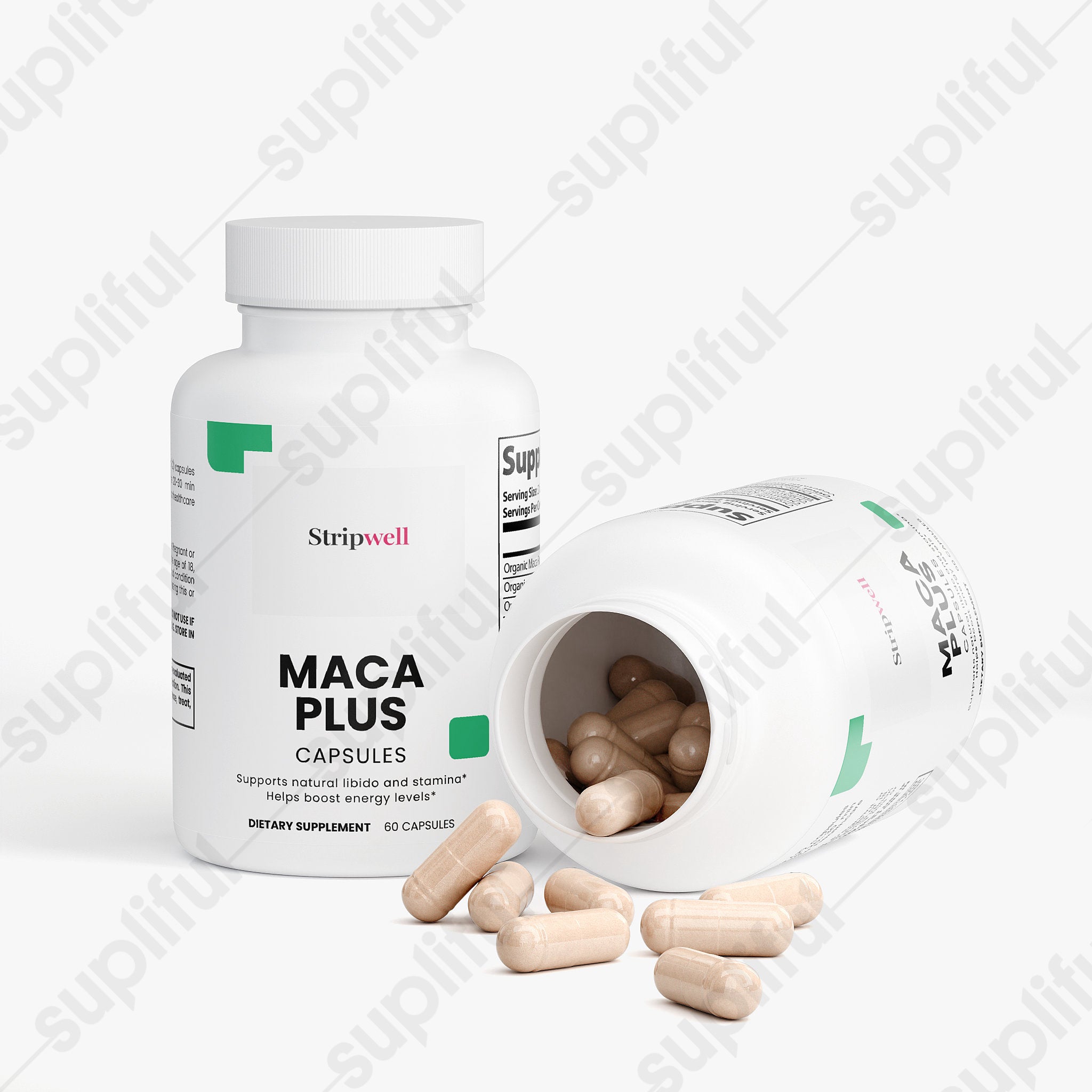 Maca Plus - Organic Maca Root (Black), Organic Maca Root (Red), Organic Maca Root (Yellow), Black Pepper — StripsWell or