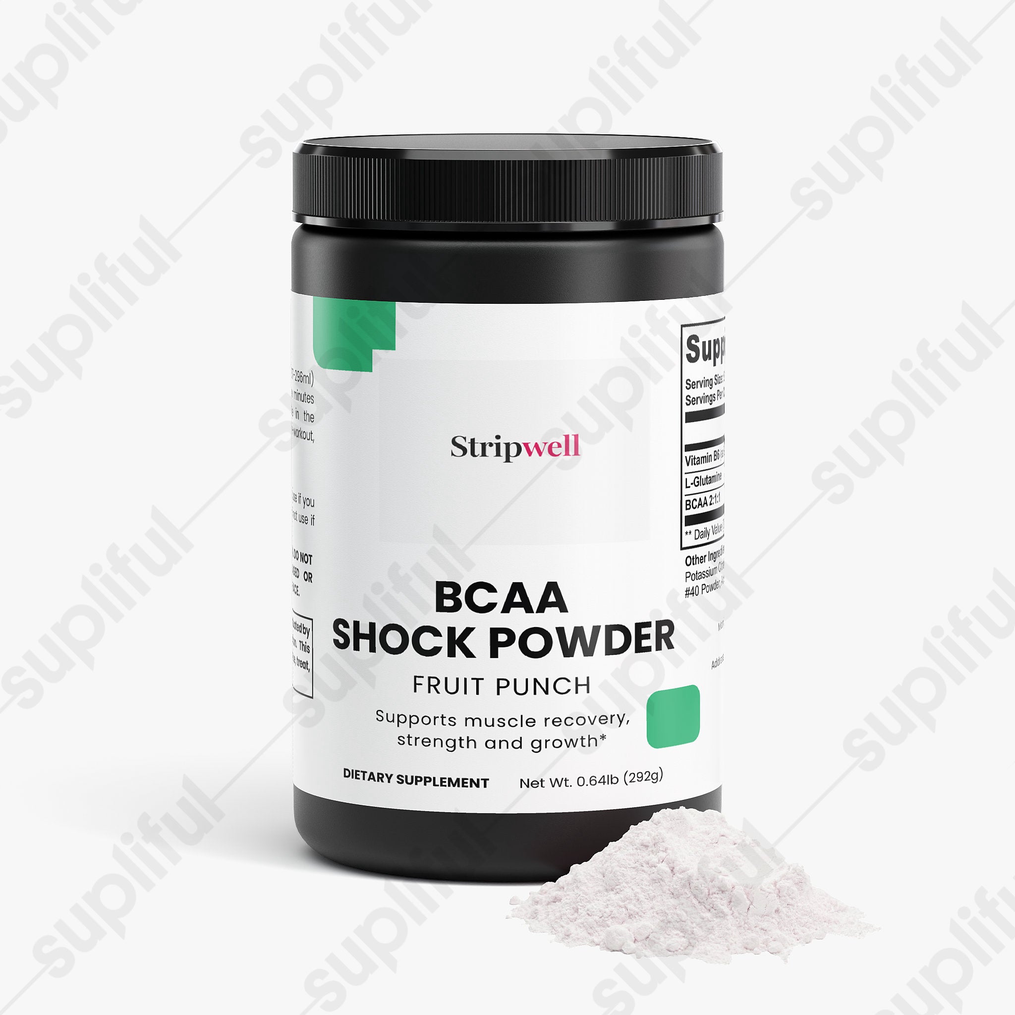 BCAA Shock Powder (Fruit Punch) — Oral Strips (view 4) | StripsWell