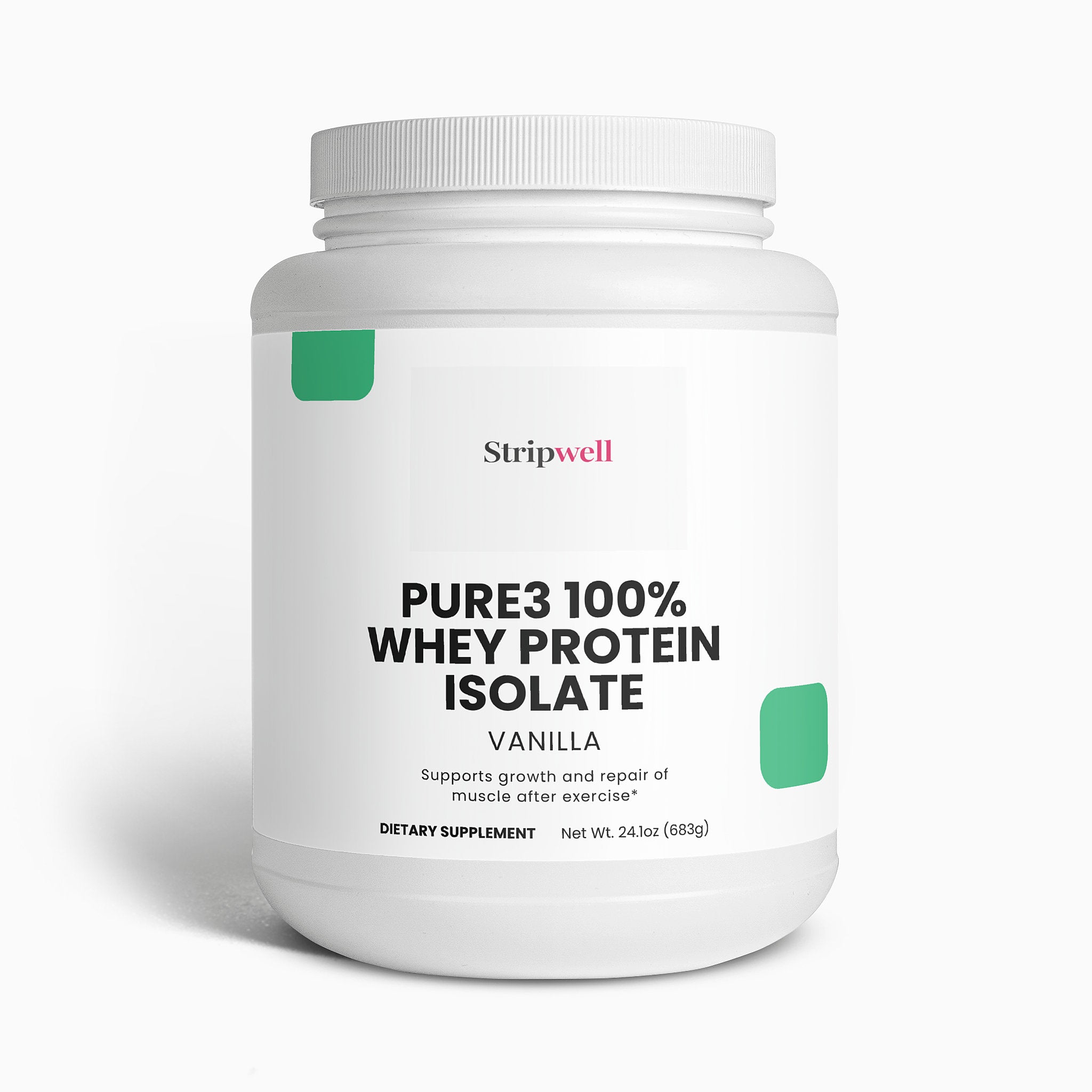 Pure3 100% Whey Protein Isolate (Vanilla) — Oral Strips | StripsWell