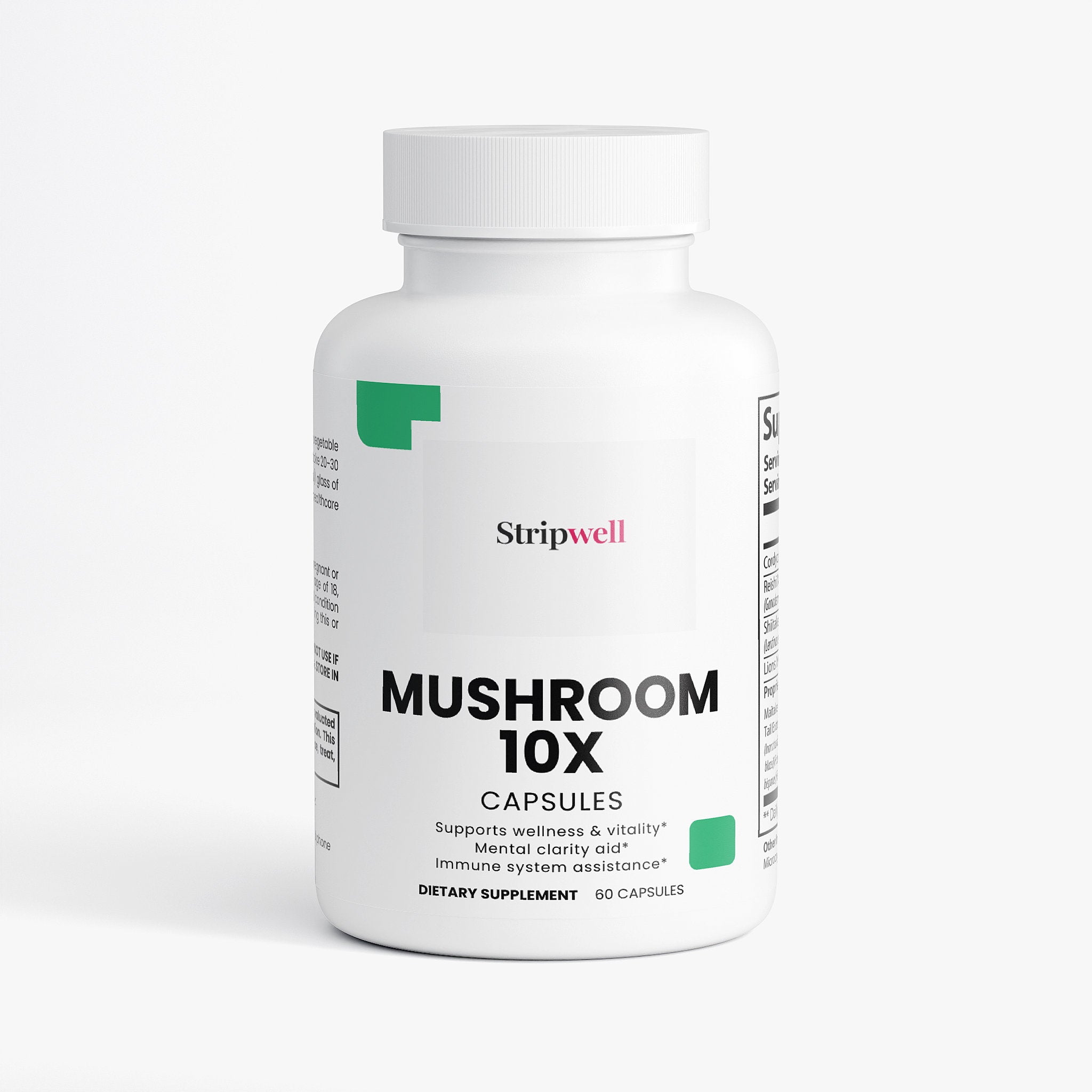 Mushroom Complex 10 X — Mushroom Products — StripsWell oral dissolving strips, made in the USA