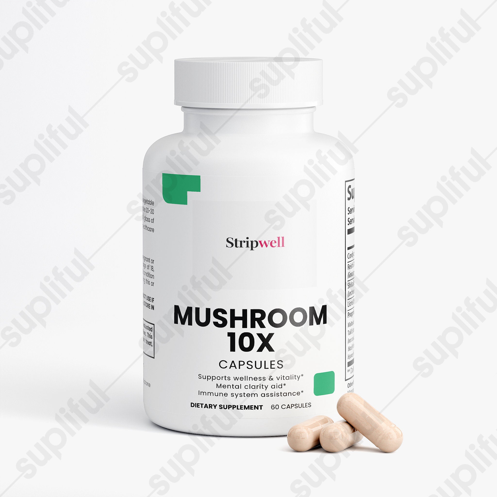 Mushroom Complex 10 X — Mushroom Products — StripsWell oral dissolving strips, made in the USA