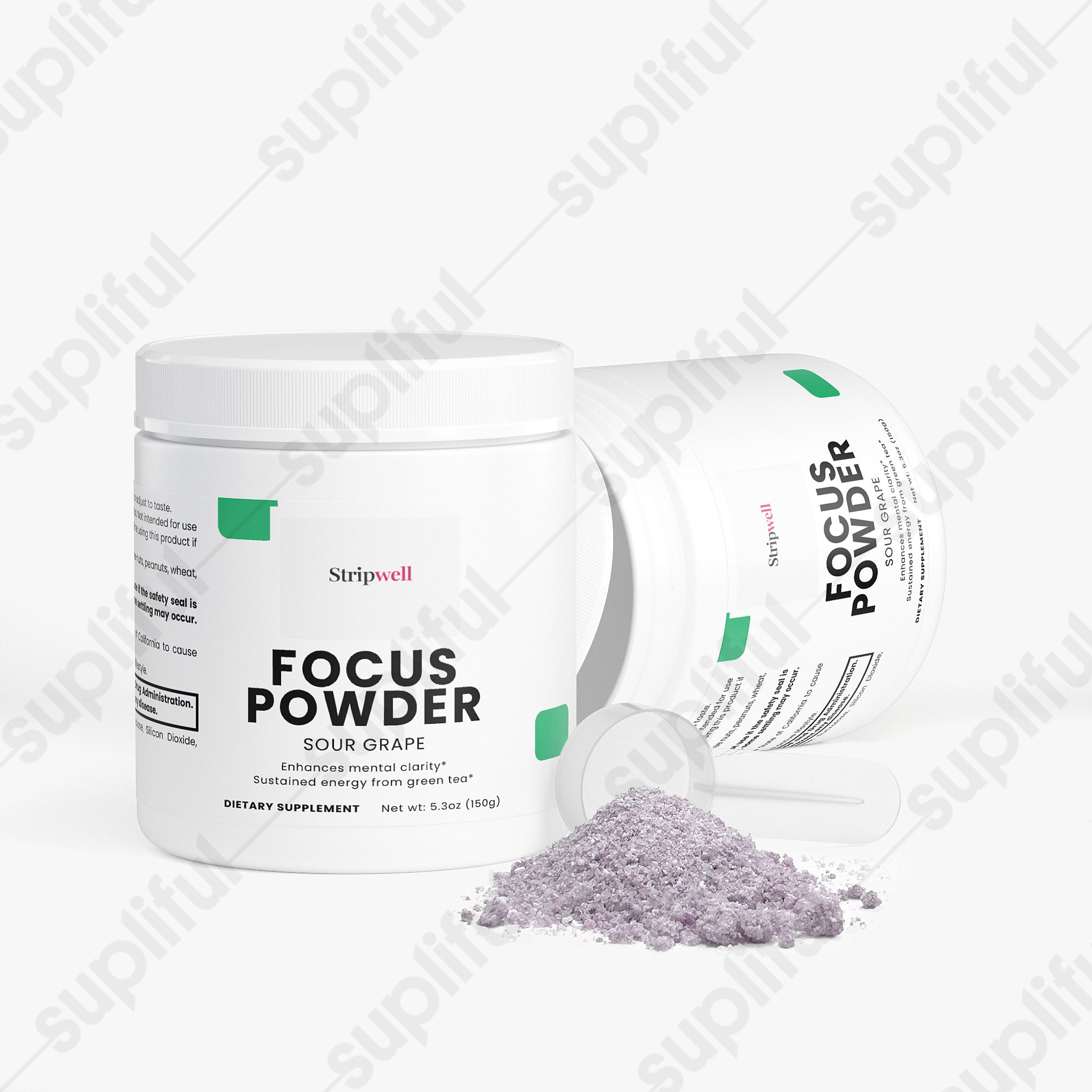 Focus Powder (Sour Grape) — Brain & Cognitive — StripsWell oral dissolving strips, made in the USA
