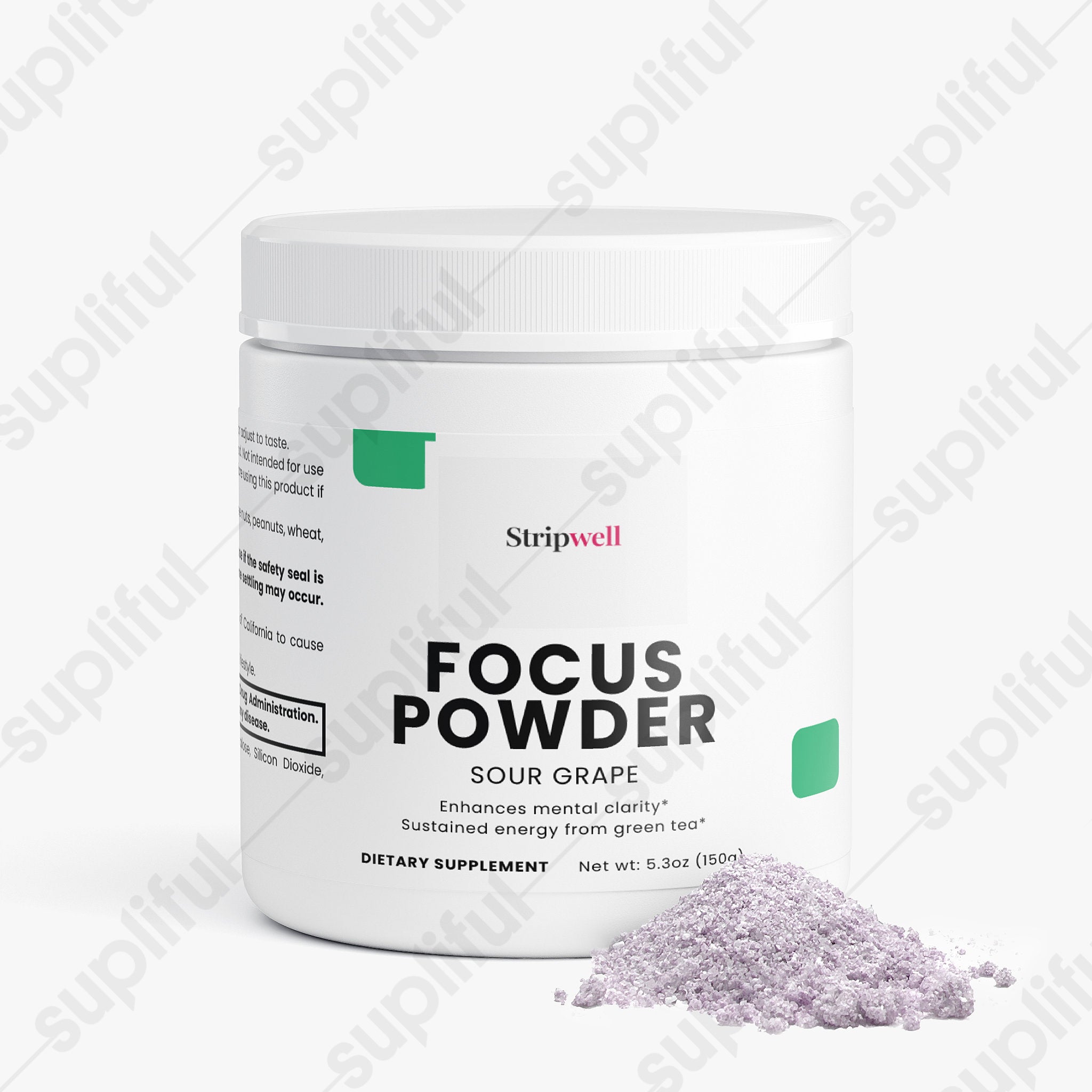 Focus Powder (Sour Grape) — Brain & Cognitive — StripsWell oral dissolving strips, made in the USA
