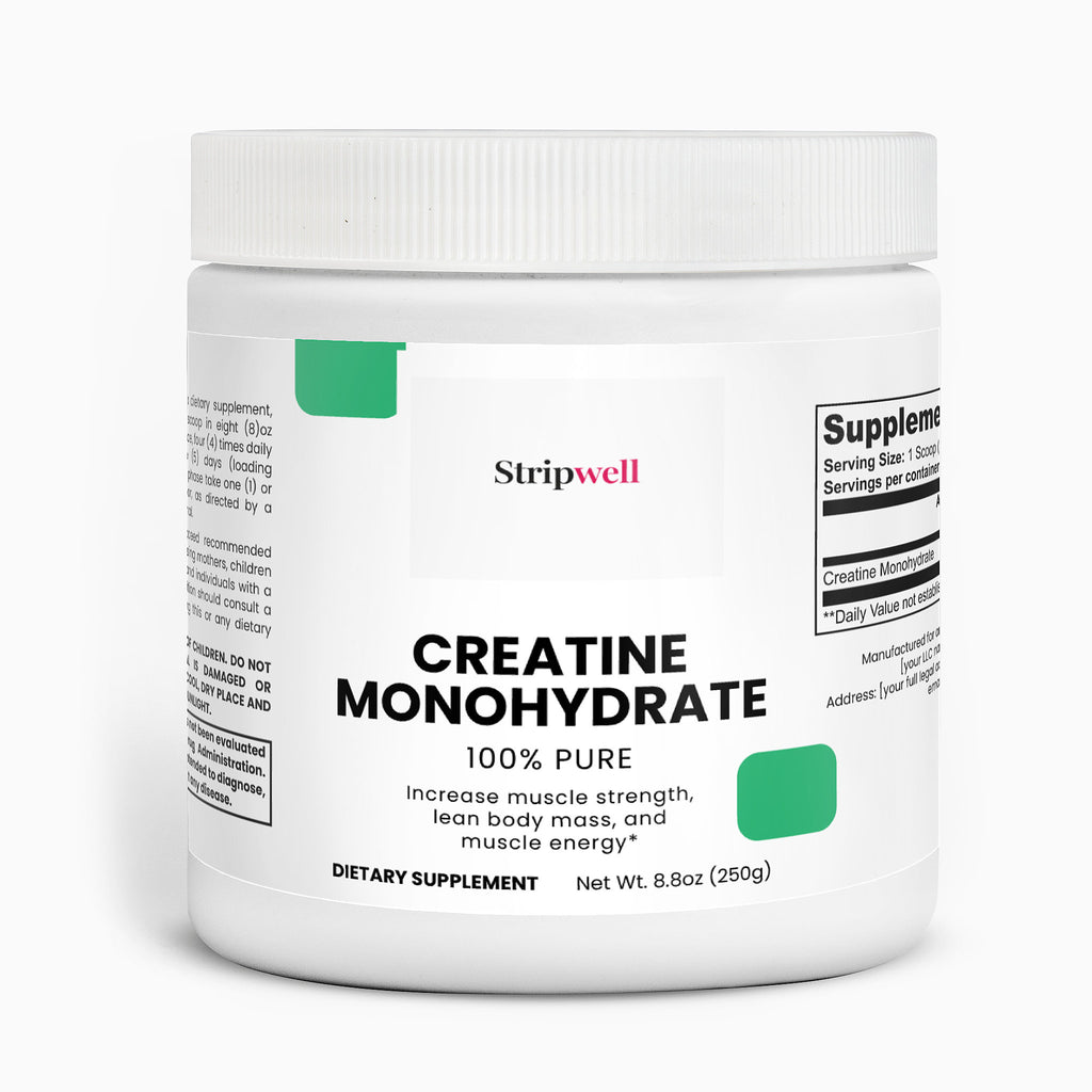 Creatine Monohydrate | Creatine Monohydrate, Pure | Powder | 500g — Oral Strips | StripsWell