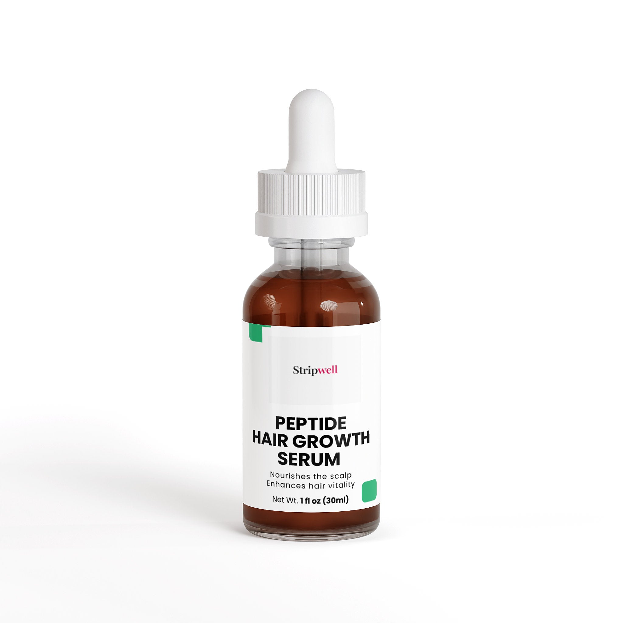 Peptide Hair Growth Serum | Copper Peptides, Biomimetic | Serum | 30mL — Topical | StripsWell