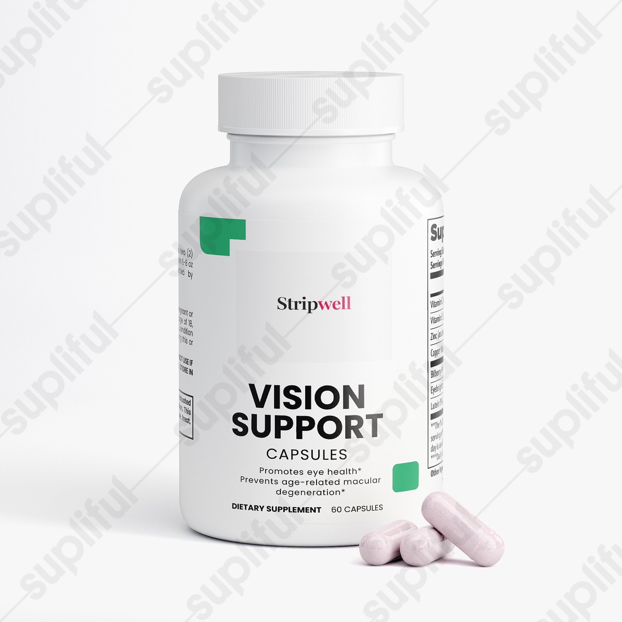 Vision Support | Vitamin C, Zinc | Capsules | 60 Capsules — Capsules (view 3) | StripsWell