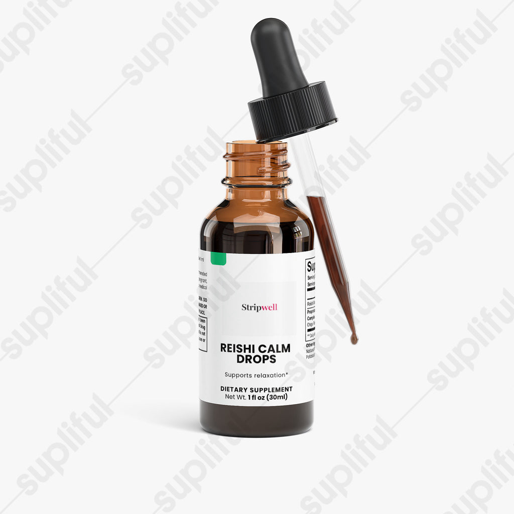 Reishi Calm Drops | Reishi Mushroom, Calm | Liquid Drops | 30mL — Oral Strips (view 3) | StripsWell