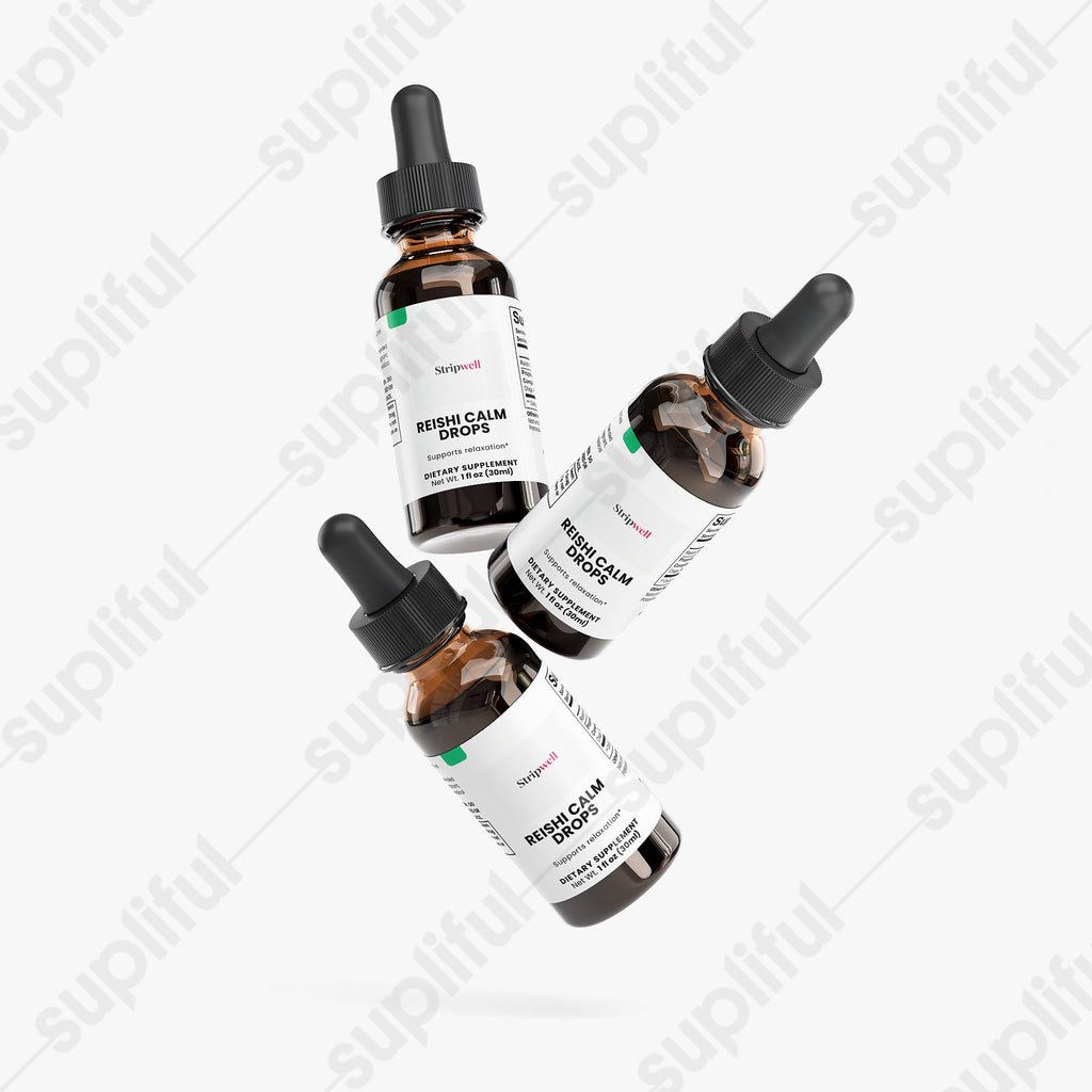 Reishi Calm Drops | Reishi Mushroom, Calm | Liquid Drops | 30mL — Oral Strips (view 5) | StripsWell