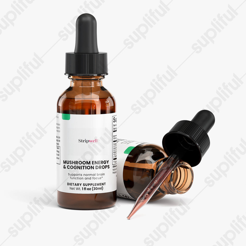 Mushroom Energy & Cognition Drops — Oral Strips (view 2) | StripsWell