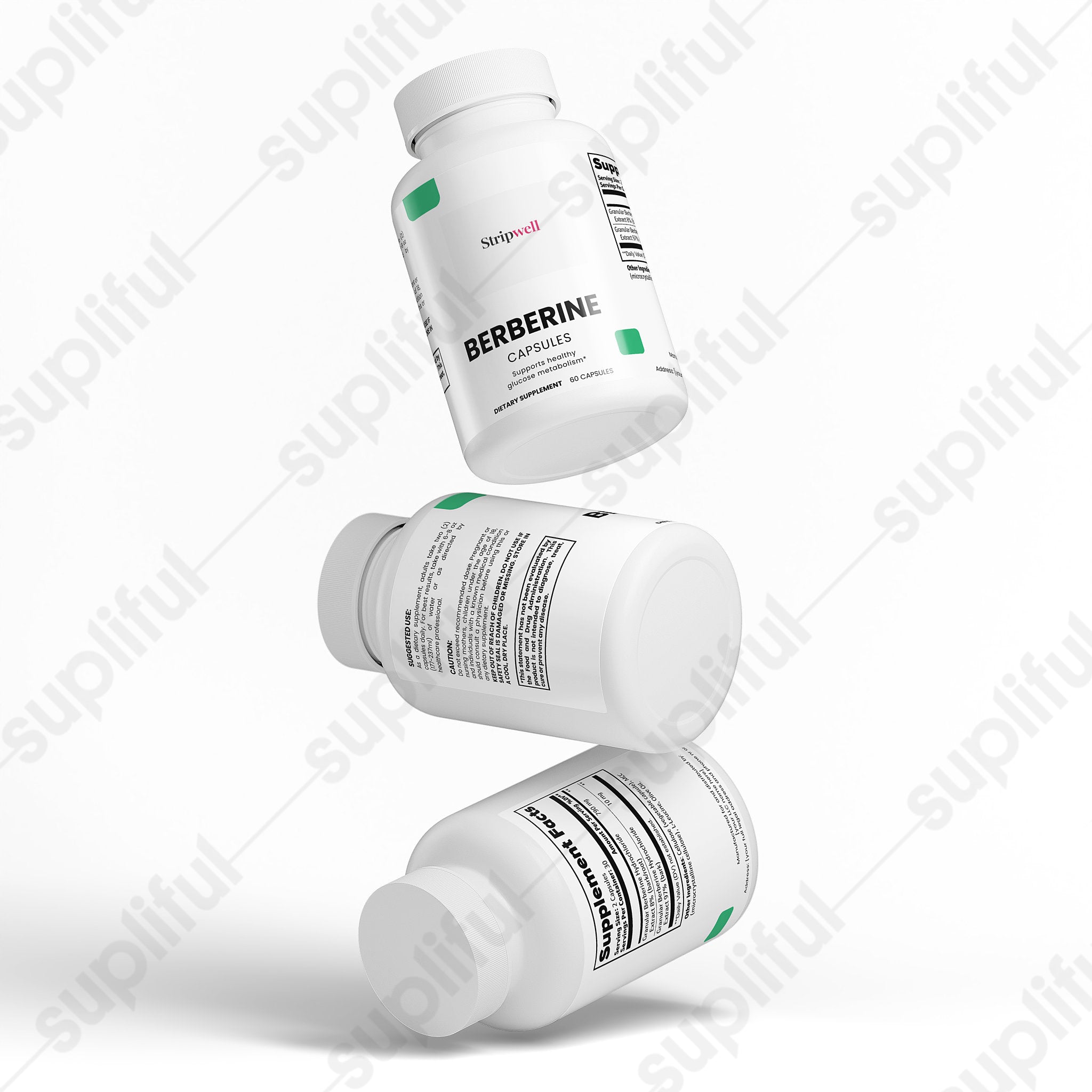 Berberine | Berberine HCl, Extract | Capsules | 60 Capsules — Capsules (view 3) | StripsWell
