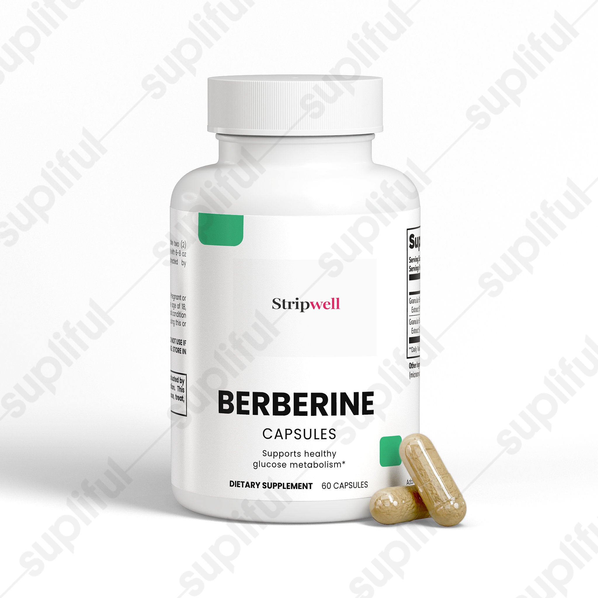 Berberine | Berberine HCl, Extract | Capsules | 60 Capsules — Capsules (view 4) | StripsWell
