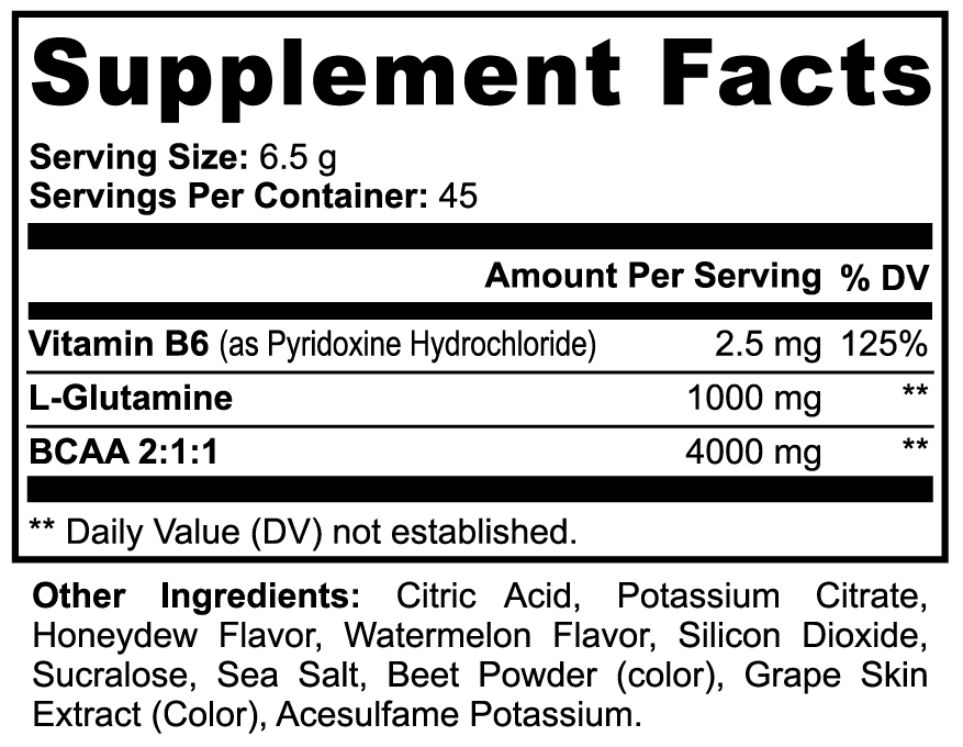BCAA Post Workout Powder (Honeydew/Watermelon) — Oral Strips (view 6) | StripsWell