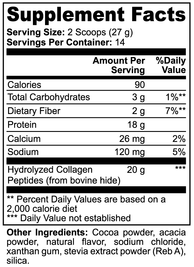 Grass-Fed Collagen Peptides Powder (Chocolate) — Oral Strips (view 5) | StripsWell