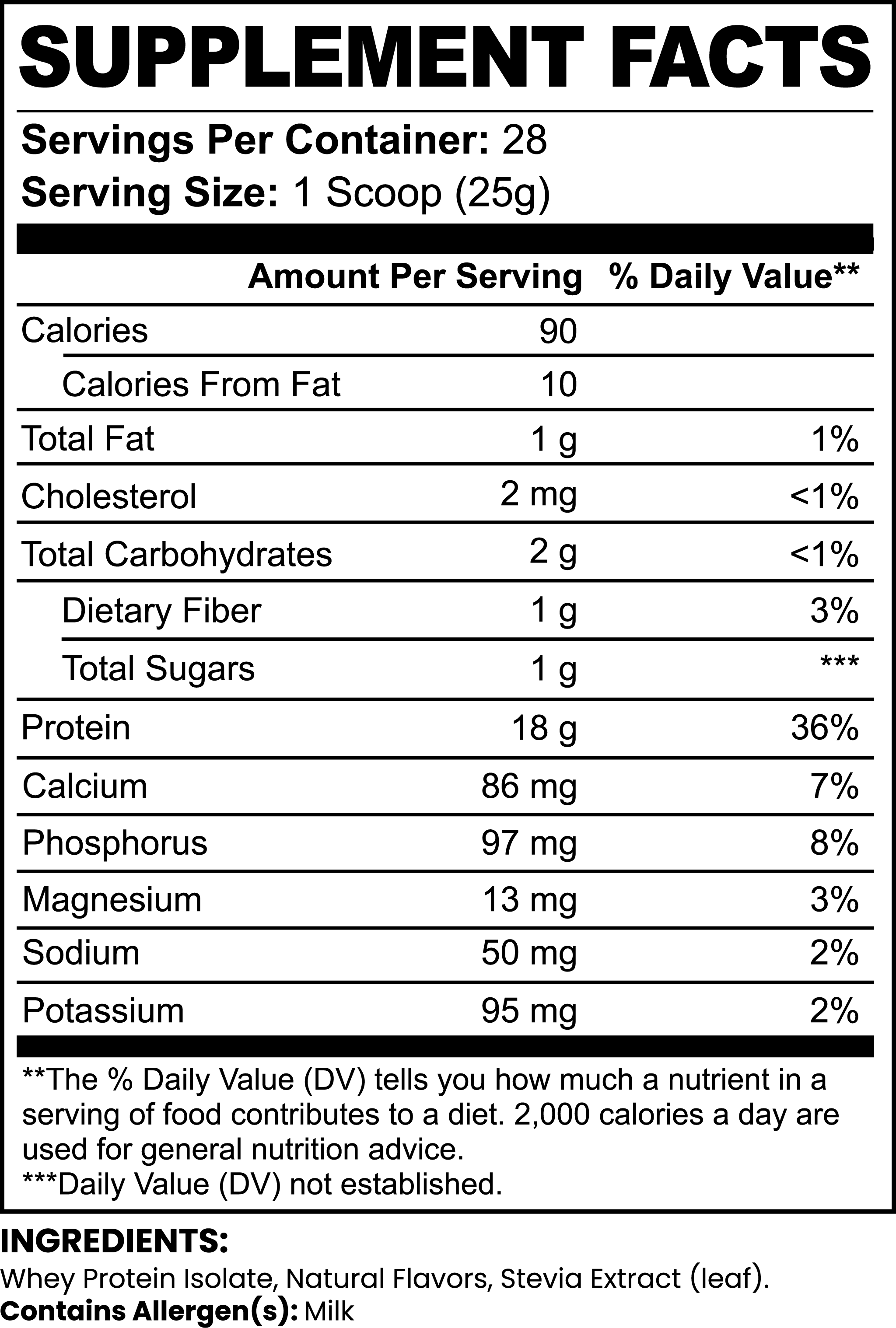 Pure3 100 Whey Protein Isolate Chocolate | Whey Isolate, Chocolate | Powder | 1000g — Oral Strips (view 5) | StripsWell