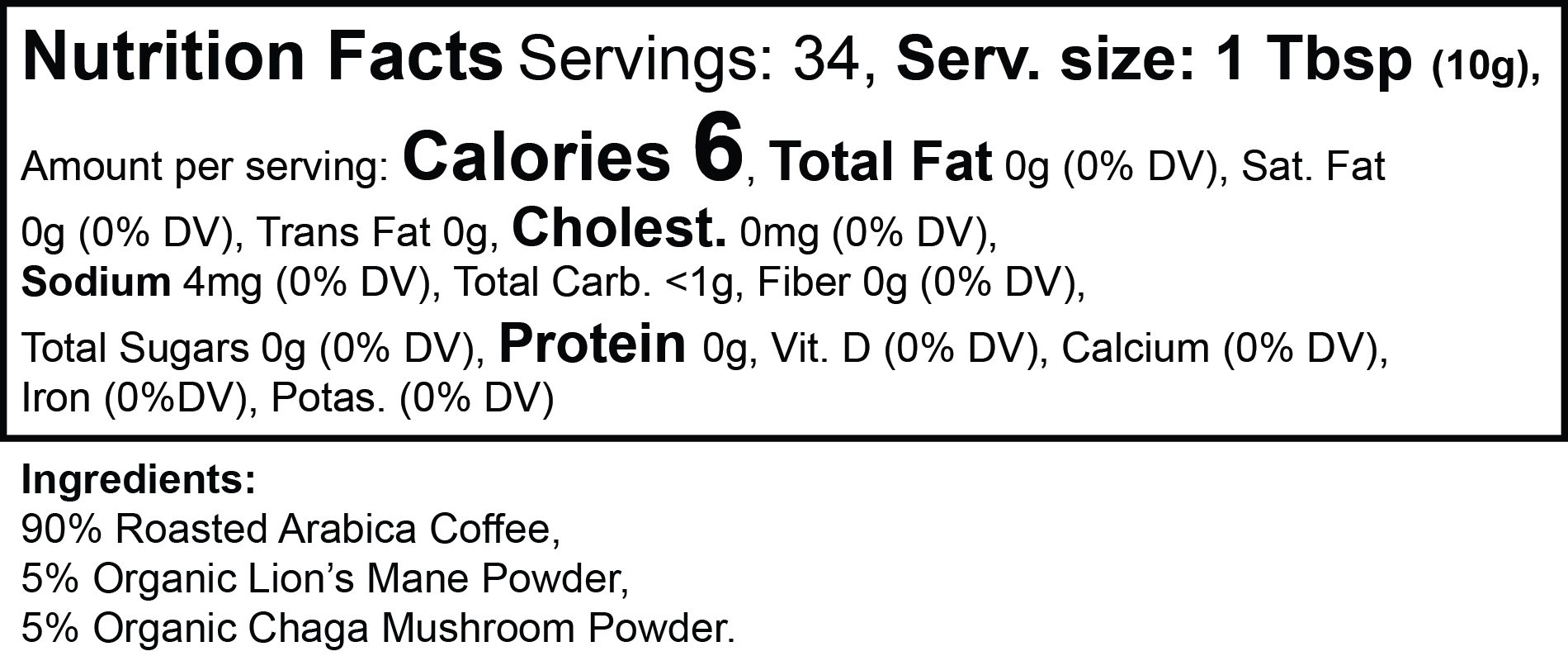 Vitality Mushroom Coffee (Medium Roast) — Powder (view 6) | StripsWell