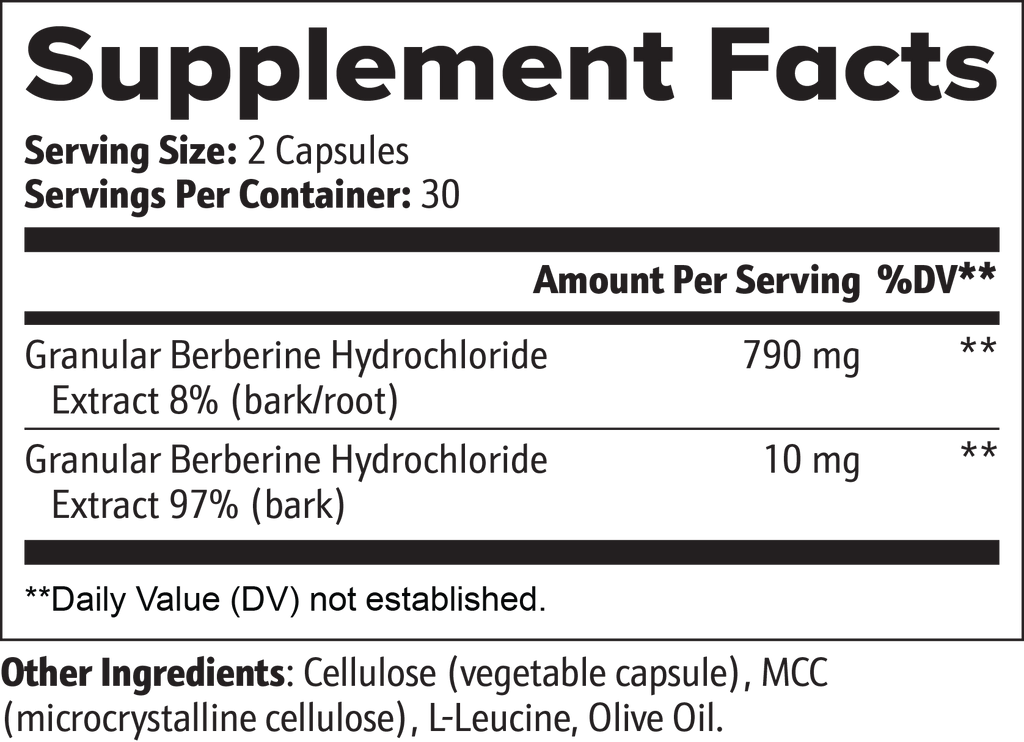 Berberine | Berberine HCl, Extract | Capsules | 60 Capsules — Capsules (view 5) | StripsWell