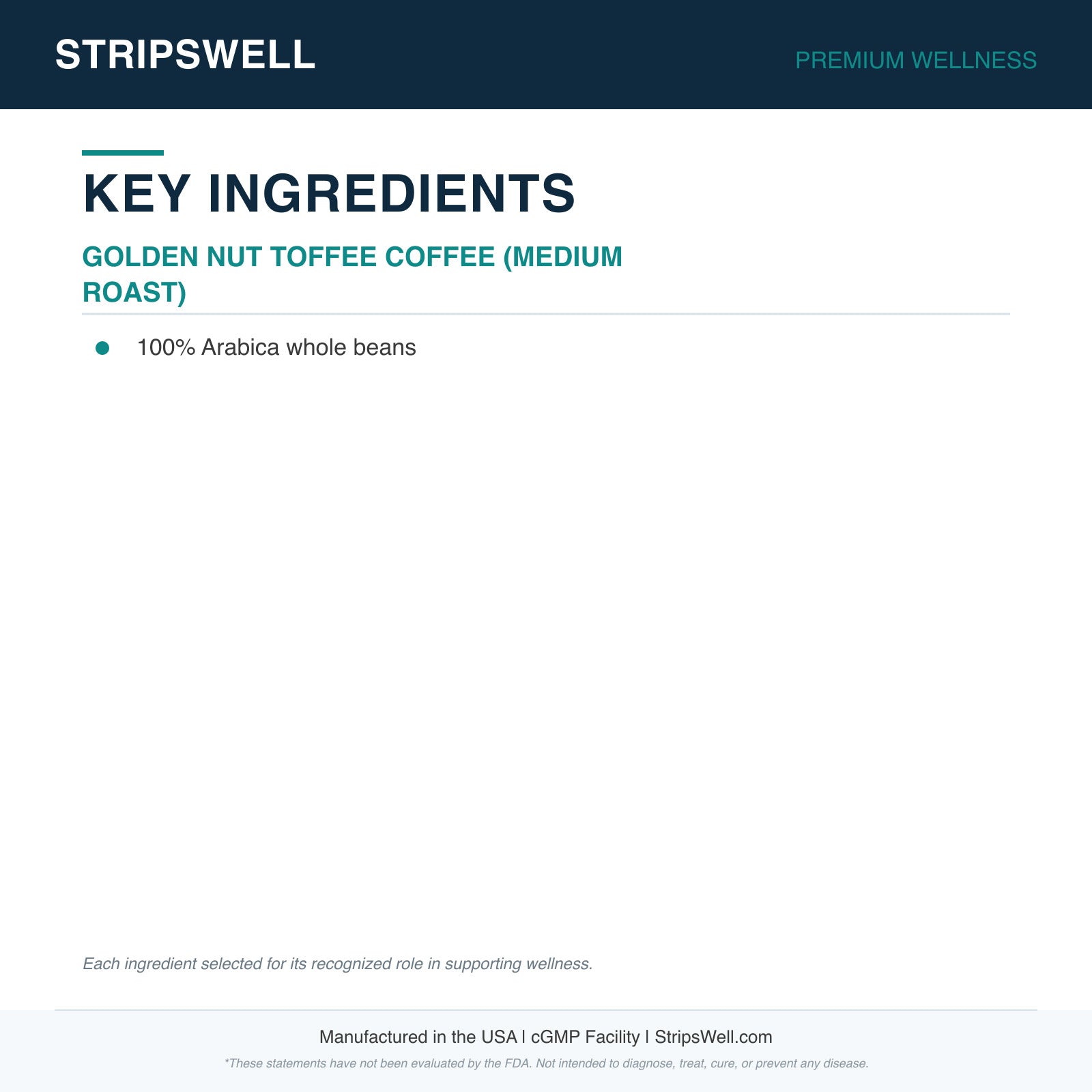 Golden Nut Toffee Coffee (Medium Roast) — Powder (view 6) | StripsWell