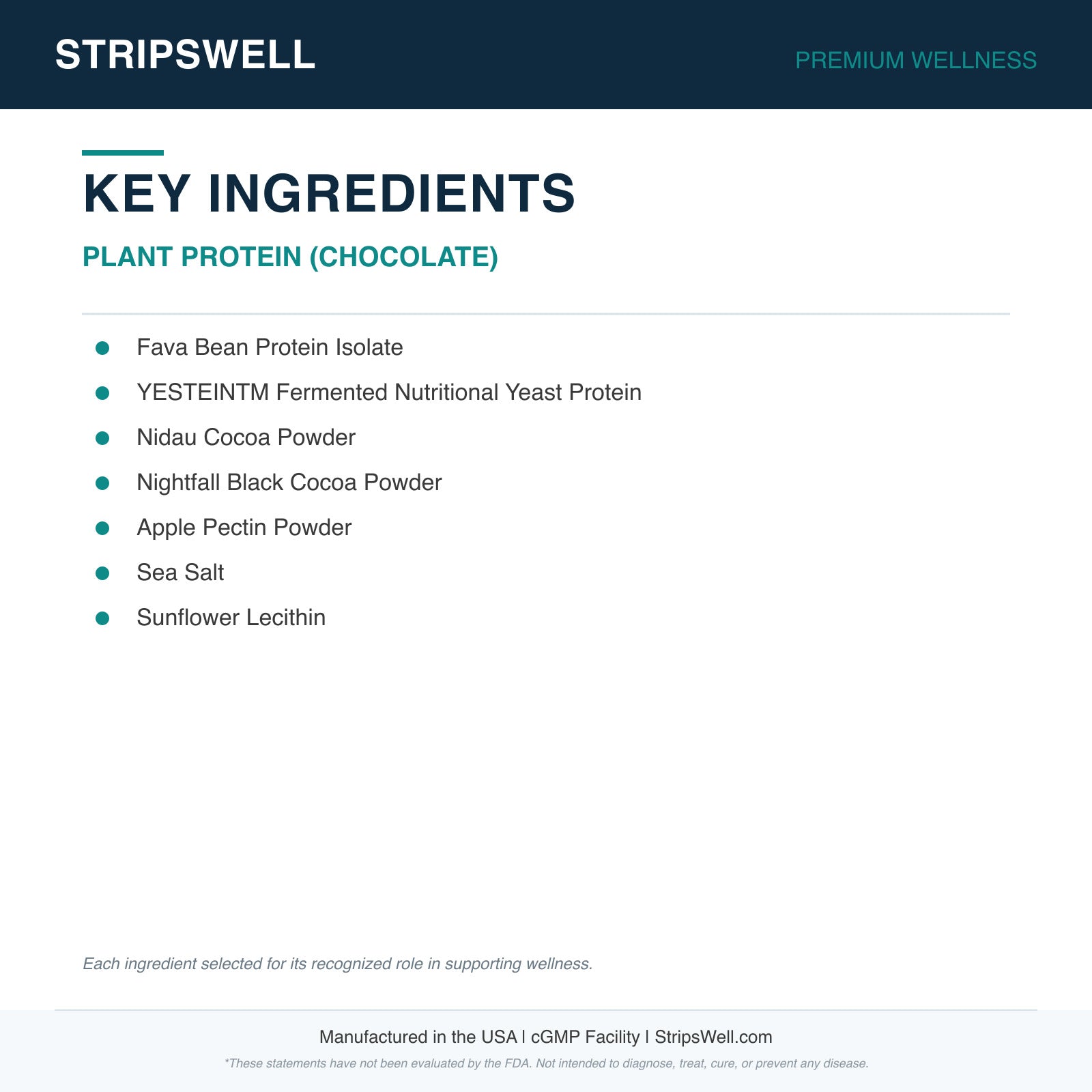 Plant Protein (Chocolate) — Oral Strips (view 6) | StripsWell