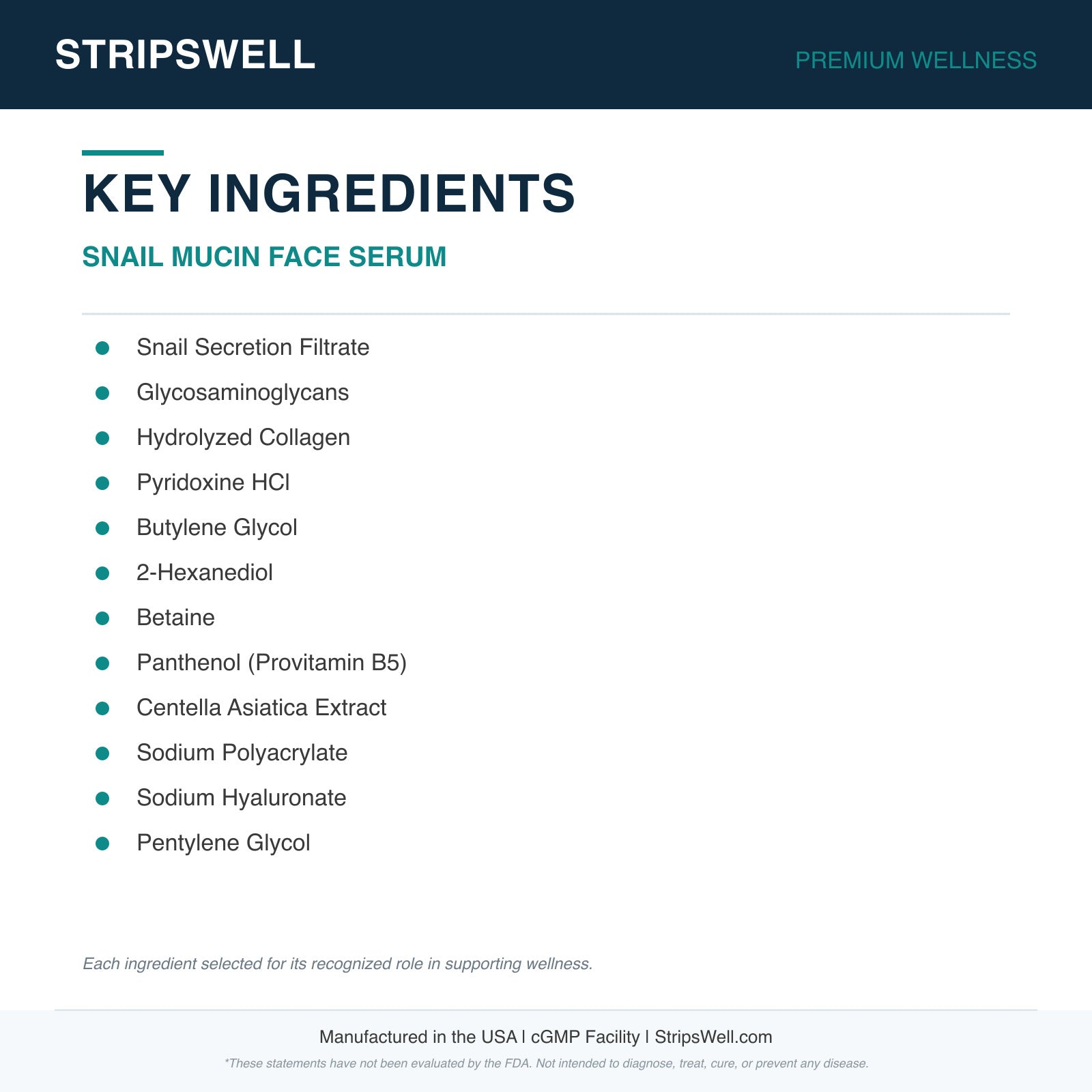 Snail Mucin Face Serum — Topical (view 6) | StripsWell